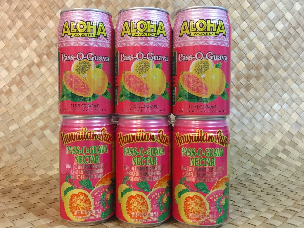 Aloha Maid and Hawaiian Sun Passion Orange Guava POG Combination