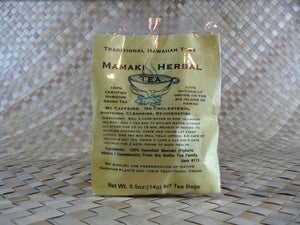 Traditional Hawaiian Herbal Teas- 6 Mamaki Tea Bags (In Stock!)